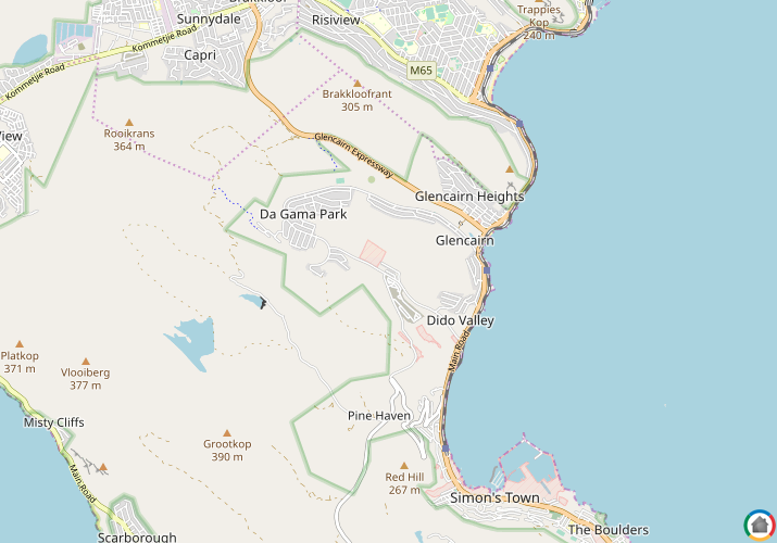 Map location of Woodlands - CPT